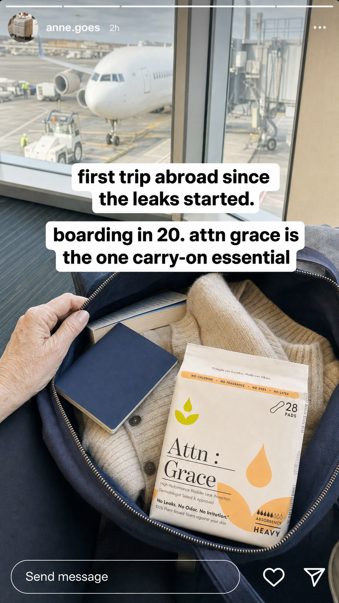 05. IG Story UGC: first trip abroad since the leaks started